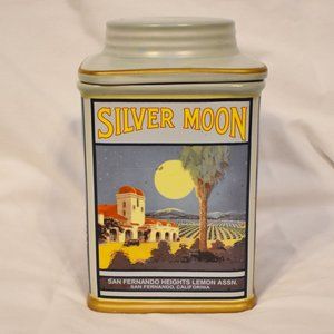 Oneida Vintage Label Collection Ceramic Canister Silver Moon San fernando